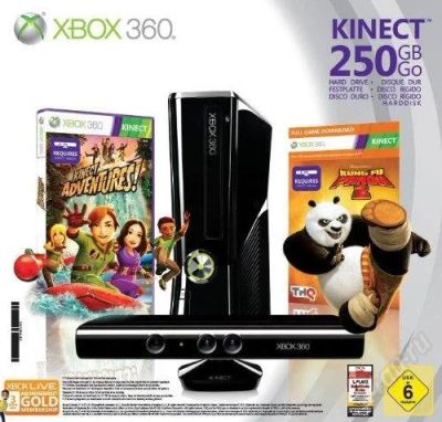 Лот: 1677955. Фото: 1. xbox 360 250 gb + kinect абсолютно... Игровые приставки, консоли