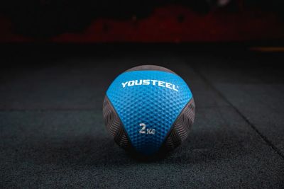 Лот: 24656917. Фото: 1. Медицинбол резиновый 2KG YouSteel... Фитнес, аэробика и гимнастика