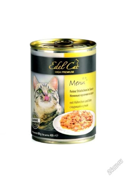 Лот: 5579343. Фото: 1. Консервы Edel Cat для кошек, нежные... Корма