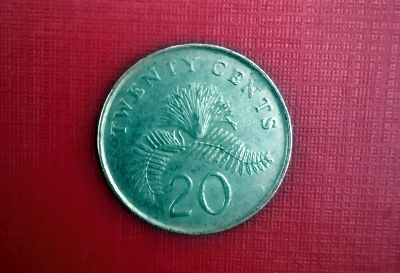 Лот: 16385792. Фото: 1. Сингапур 20 центов 1986. Азия