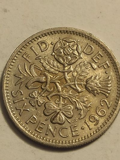 Лот: 25115690. Фото: 1. 6 пенсов 1962 г. Великобритания. Великобритания и острова