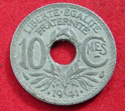 Лот: 15811469. Фото: 1. Франция 10 сантимов, 1941г. Остальные страны