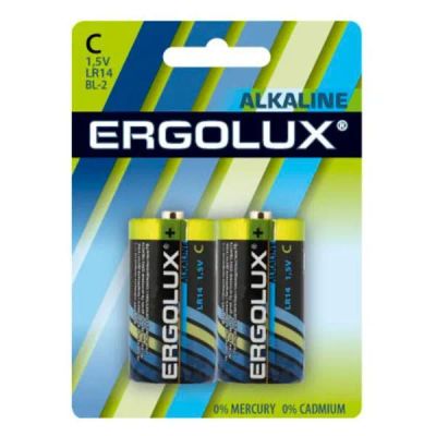 Лот: 24920309. Фото: 1. Батарейки Ergolux Alkaline LR14... Батарейки, аккумуляторы, элементы питания