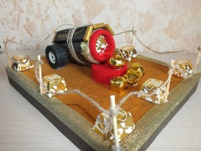 Лот: 3768592. Фото: 1. Сладкий мужской подарок!. Букеты из конфет, игрушек