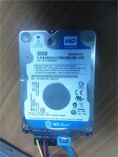 Лот: 11294087. Фото: 1. Жесткий диск 2.5 WD Blue 320 Gb... Жёсткие диски (HDD)