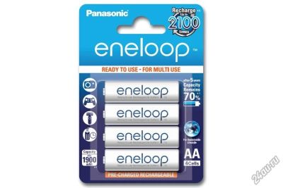 Лот: 10206940. Фото: 1. Аккумуляторы Panasonic Eneloop... Батарейки, аккумуляторы, элементы питания