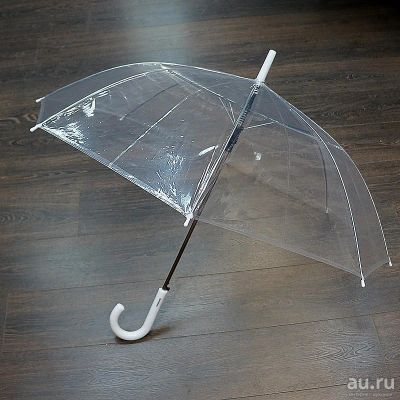 Лот: 10290335. Фото: 1. Прозрачный зонт, полуавтомат... Зонты