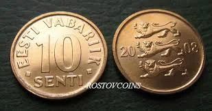 Лот: 5221184. Фото: 1. 10 сенти Эстония 2008г. Европа