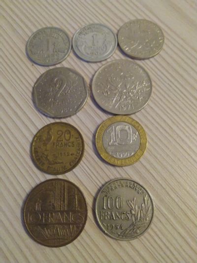 Лот: 15998130. Фото: 1. Франки Франции от1 до 100 франков. Наборы монет