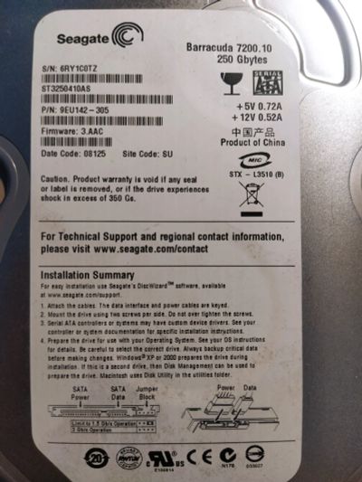 Лот: 17083309. Фото: 1. Жесткий диск Seagate Barracuda... Жёсткие диски (HDD)