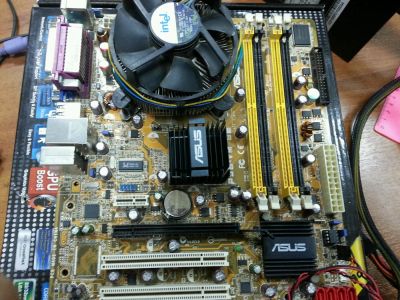 Лот: 8592129. Фото: 1. asus p5gd1-vm + Intel Celeron... Материнские платы