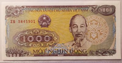 Лот: 20765805. Фото: 1. Вьетнам 1000 донгов 1988 ПРЕСС... Азия