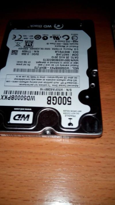 Лот: 6640088. Фото: 1. Жёсткий диск для ноутбука 500гиг. Жёсткие диски (HDD)