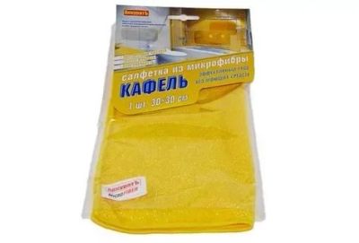 Лот: 14145290. Фото: 1. Салфетка из микрофибры АК КАФЕЛЬ... Инвентарь для уборки