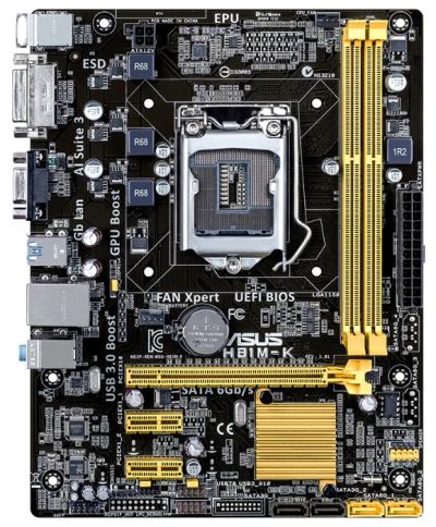 Лот: 8889334. Фото: 1. материнская плата - ASUS H81M-K. Материнские платы