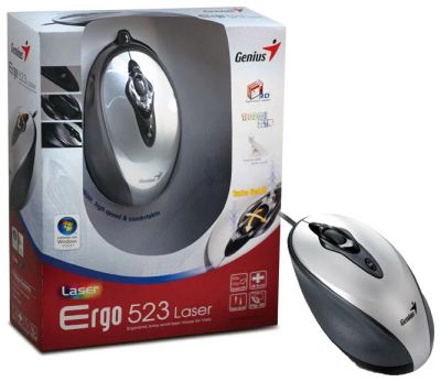 Лот: 5086006. Фото: 1. Genius Ergo 523 Laser Grey USB... Клавиатуры и мыши