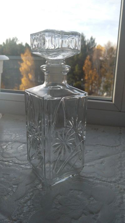 Лот: 12329108. Фото: 1. Флакон из под одеколона, чехия... Кувшины, графины