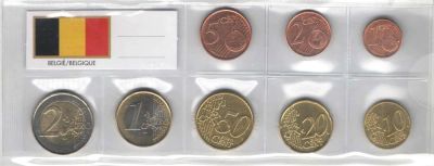 Лот: 11164039. Фото: 1. Набор монет Евро Бельгия 2002... Наборы монет