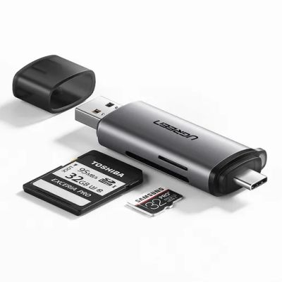 Лот: 21438326. Фото: 1. Картридер UGREEN USB-C SD+TF Card... USB-флеш карты