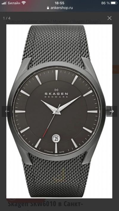 Лот: 16853279. Фото: 1. Часы Skagen. Оригинальные наручные часы