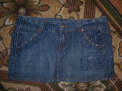 Лот: 2322143. Фото: 1. Юбка джинсовая с пайетками.DENIM... Юбки