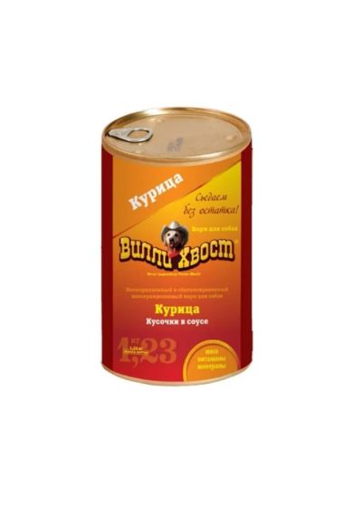 Лот: 6496534. Фото: 1. Консервы Вилли Хвост для собак... Корма