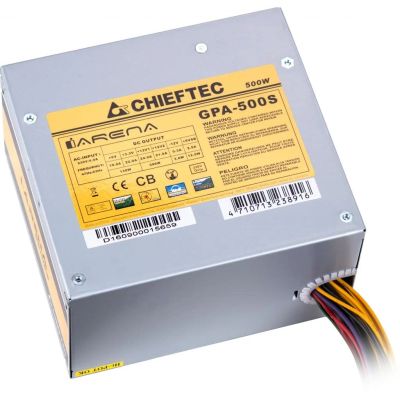 Лот: 13208219. Фото: 1. chieftec iarena series 500w gpa-500s. Корпуса, блоки питания