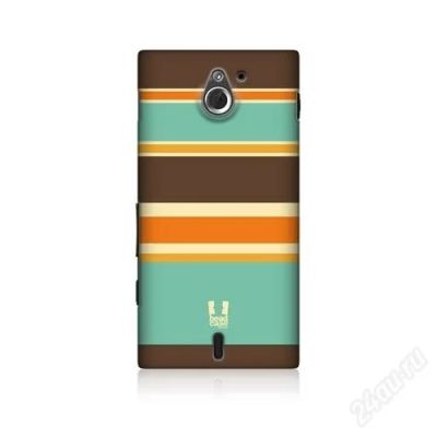 Лот: 3004105. Фото: 1. HEAD CASE ORANGE AND BROWN STRIPES... Чехлы, бамперы