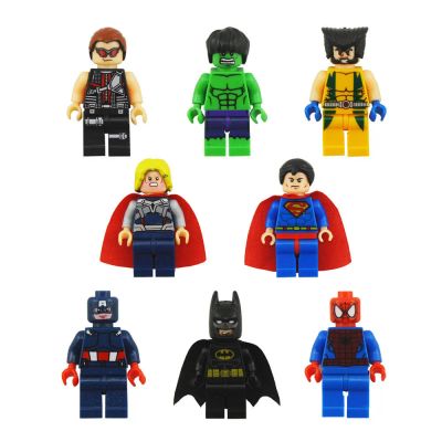 Лот: 7471463. Фото: 1. Lego (неоригинал) фигурки супергероев... Конструкторы