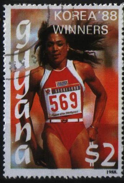 Лот: 8462097. Фото: 1. Гайана 1988г спорт. Марки