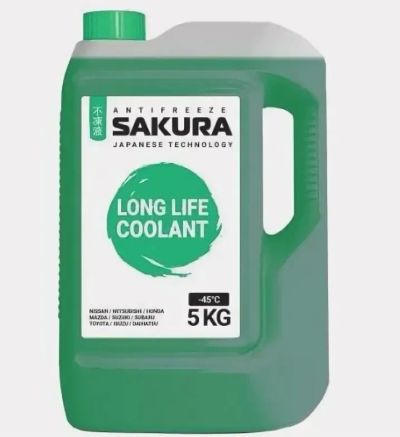 Лот: 16644929. Фото: 1. Антифриз Sakura Long Life зеленый... Масла, жидкости