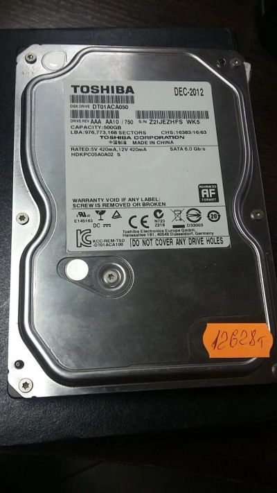 Лот: 7848472. Фото: 1. Жесткий диск Toshiba DT01ACA050... Жёсткие диски (HDD)