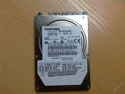 Лот: 79071. Фото: 1. Винчестер SATA для ноутбука TOSHIBA... Жёсткие диски (HDD)