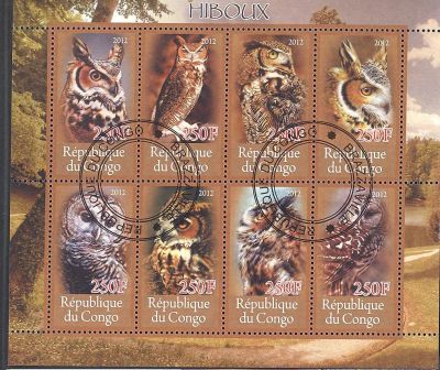 Лот: 3248979. Фото: 1. 3 малых листа с совами. Марки