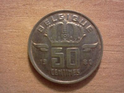 Лот: 6399351. Фото: 1. 50 сантимов бельгия. Европа