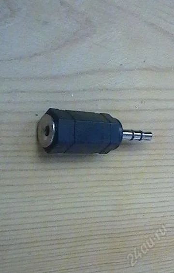 Лот: 2506075. Фото: 1. Переходник с mini jack 3,5 mm... Шнуры, кабели, разъёмы