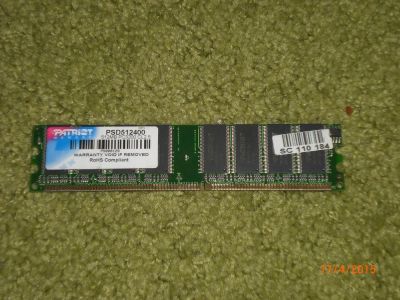 Лот: 5487871. Фото: 1. Patriot DDR Pc3200 512MB. Оперативная память