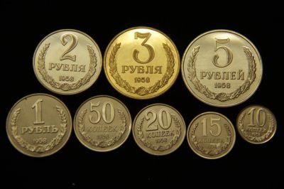 Лот: 4466116. Фото: 1. Набор монет 1958 года 8 шт. Россия и СССР 1917-1991 года