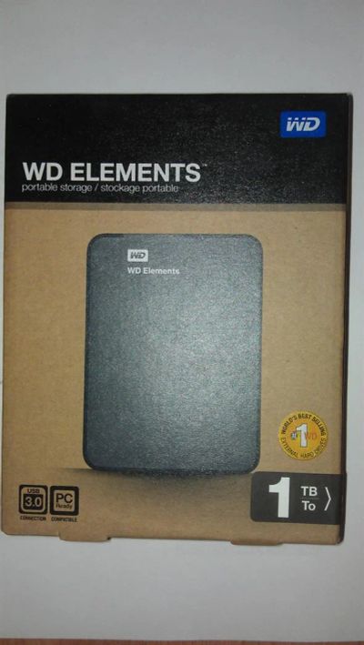 Лот: 3624948. Фото: 1. Внешний HDD WD 1TB Elements 2... Внешние жесткие диски