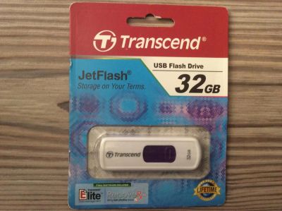 Лот: 6572200. Фото: 1. Флешка USB Transcend 32 gb, новая... USB-флеш карты