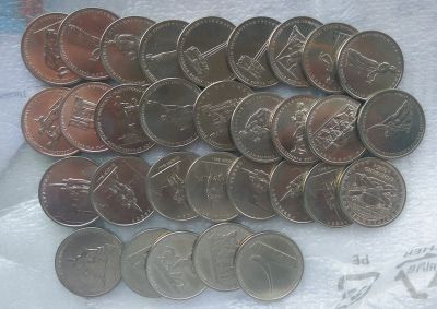 Лот: 12671722. Фото: 1. 5-ти рублёвки юбилейные Разные... Россия после 1991 года