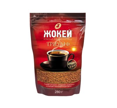 Лот: 7286086. Фото: 1. Кофе Жокей растворимый Триумф... Чай, кофе, какао