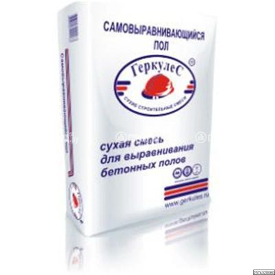Лот: 6372375. Фото: 1. Пол наливной самовыр. "Геркулес... Смеси, шпатлевки, цемент