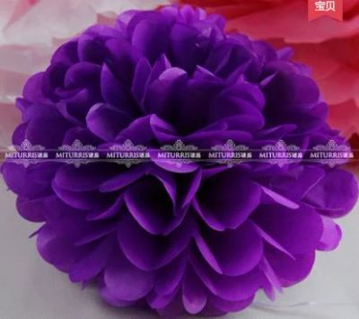 Лот: 6420484. Фото: 1. Помпон бумажный 35см фиолетовый. Свадебная атрибутика и декор