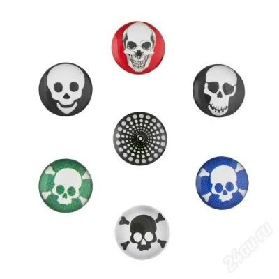 Лот: 2812752. Фото: 1. MiButton Apple Skulls стикеры... Другое (смартфоны, связь, навигация)