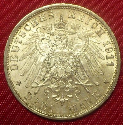 Лот: 11215179. Фото: 1. 3 марки 1911 года.Германия(Пруссия... Германия и Австрия