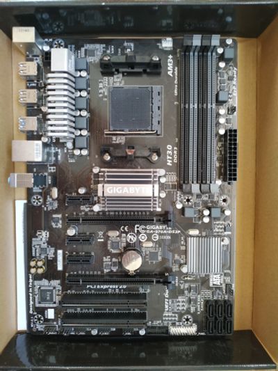 Лот: 15866736. Фото: 1. Материнская плата Gigabyte GA-970A-DS3P... Материнские платы
