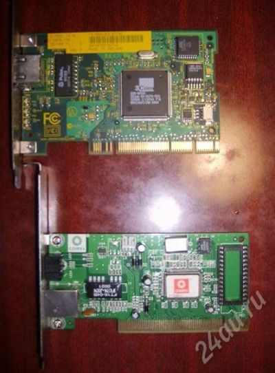 Лот: 264266. Фото: 1. 2 сетевые карты рабочие по 100Mbit... Сетевые карты
