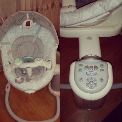 Лот: 3911790. Фото: 1. Качели электронные Graco Sweetpeace. Ходунки, прыгунки, качели