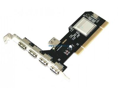 Лот: 5030245. Фото: 1. Контроллер PCI USB 2.0 (4+1 port... Платы расширения, контроллеры, доп. порты
